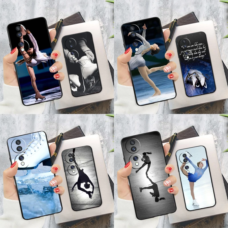 Pretty Figure Skating Dance Case For Honor 200 Pro X9c X9a X8a X7a X6a X7 X8 X9 X8b X9b 50 70 90 Magic 5 6 Lite Cover