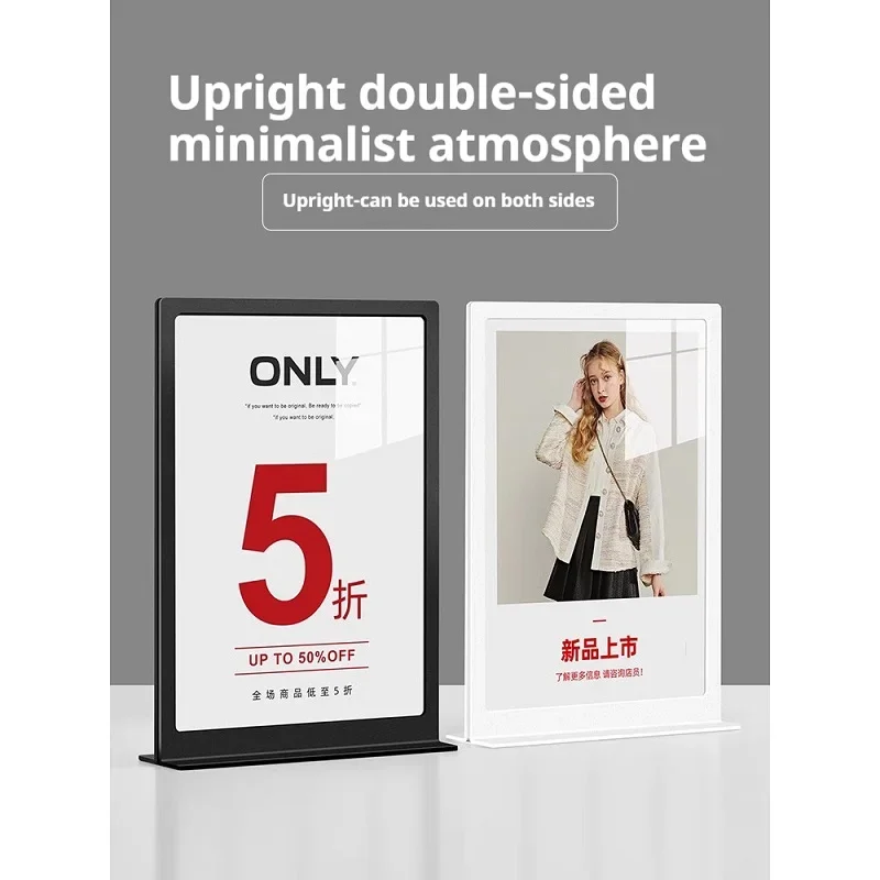 Premium A5 Table Sign Holder A4 Advertising Display Stand | Metal Price Display Card for Promotions and Sales Office Supplies