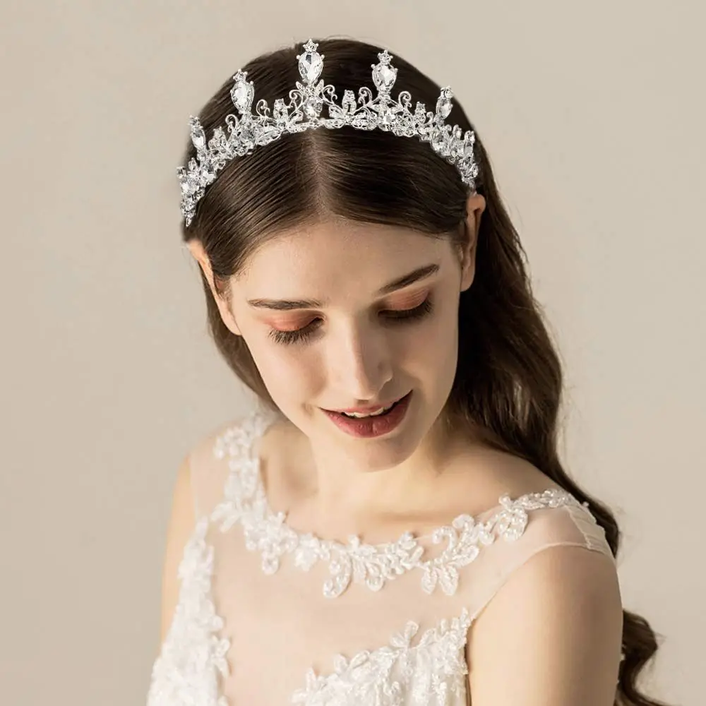 Princess Crystal Tiaras and Crowns Headband Kid Girls Bridal Prom Crown Wedding Party Accessiories Hair Jewelry