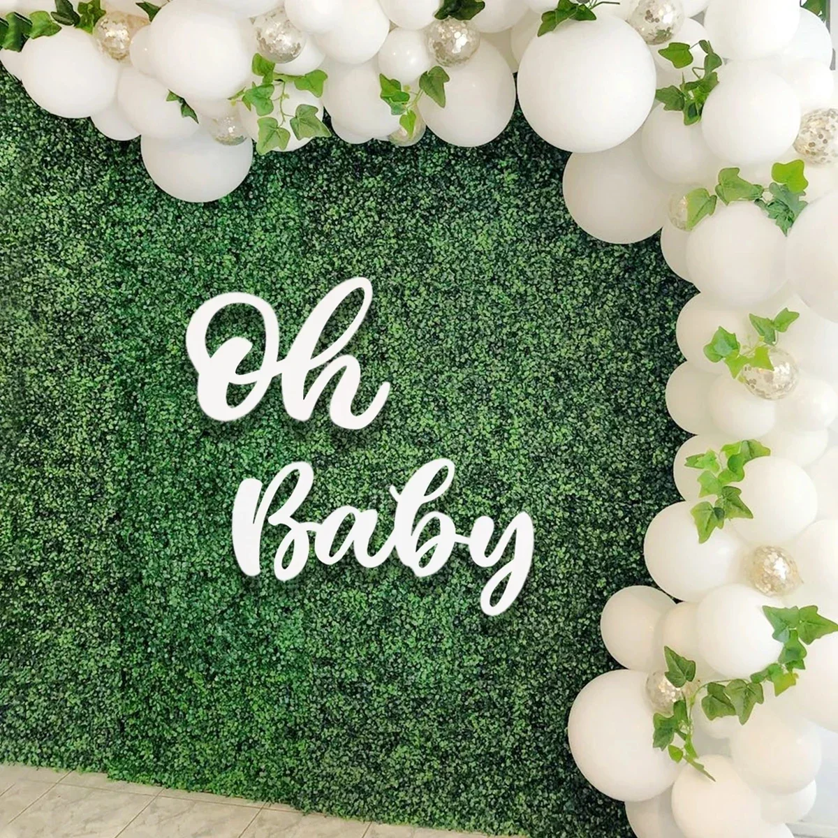 

Oh Baby Sign For Baby Shower Wooden Wall Stickers First 1 One 1st Birthday Party Baby Shower Decorations Boy Girl Party Decor