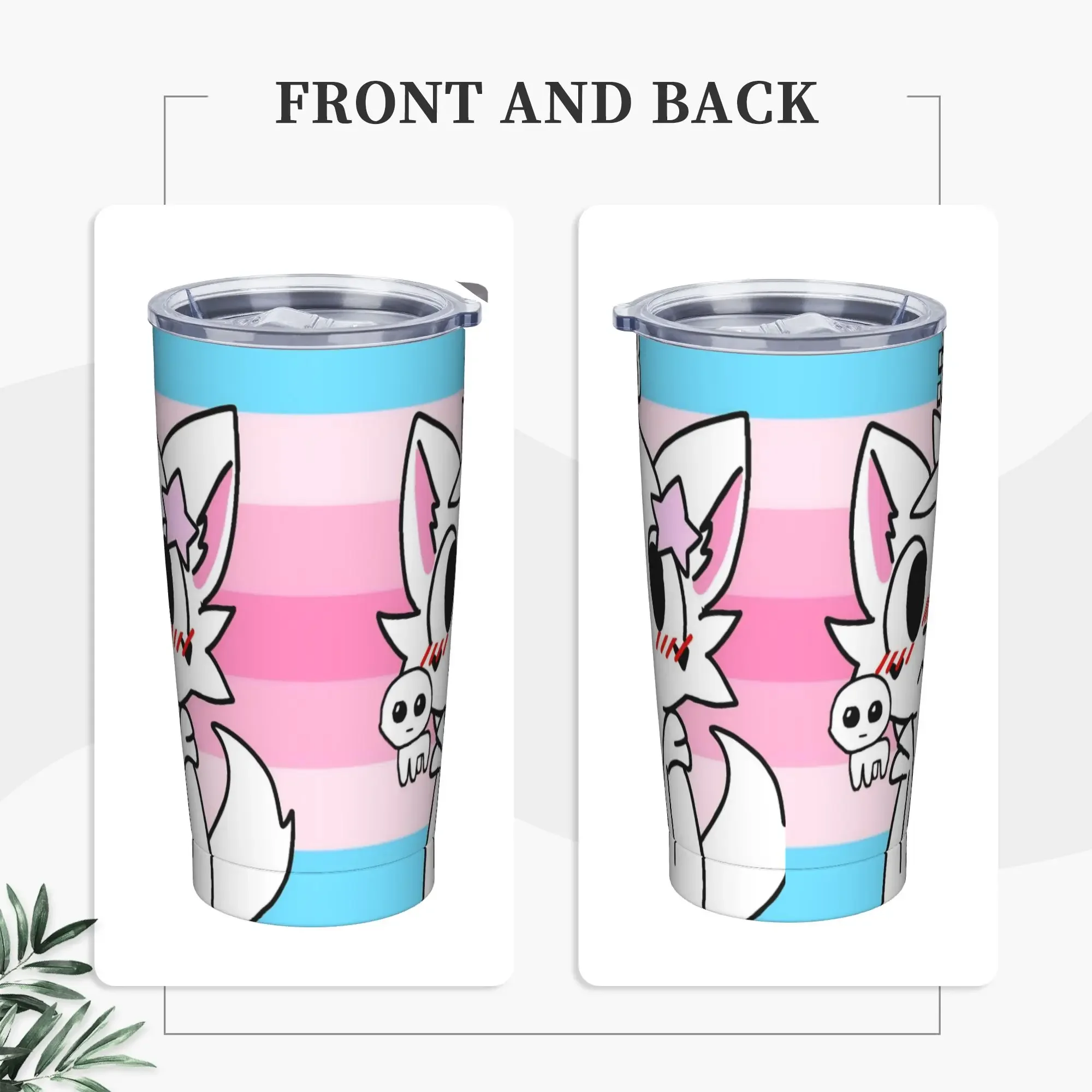 Boykissers Silly Tumbler Vacuum Insulated Cat Coffee Cups Vacuum Flask Smoothie Tea Mug Spill Proof, 20oz