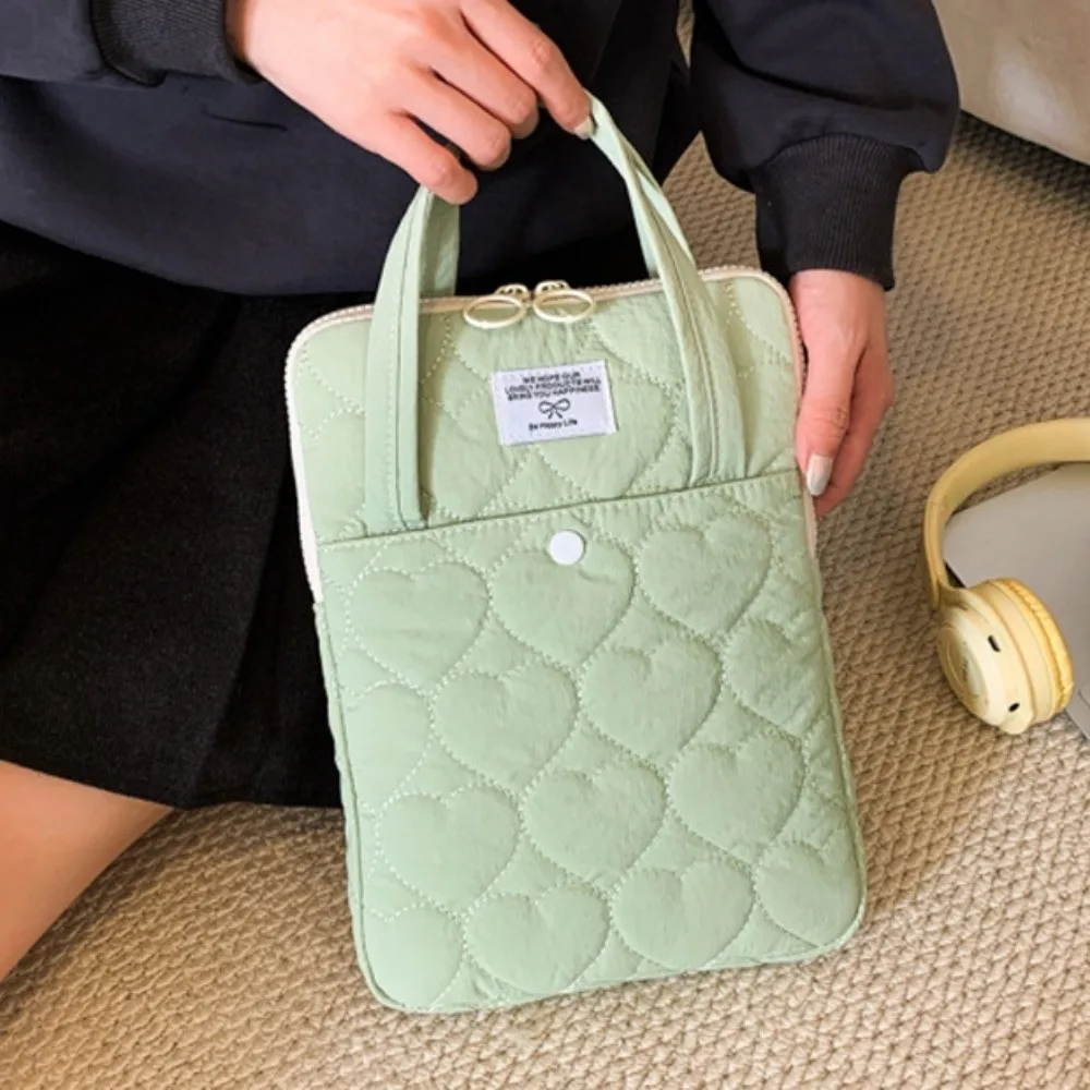 Stylish Handle Style Laptop Sleeve Sweet Simple Computer Handbag Portable Lightweight Laptop Bags Women/girl