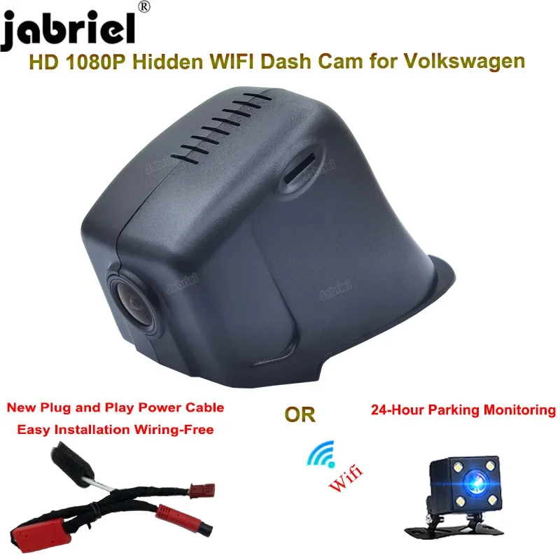 

Jabriel for Volkswagen VW Passat CC 2015 2016 2017 Dash Cam Camera 24H for Skoda Superb HD 1080P WIFI Car DVR Video Recorder