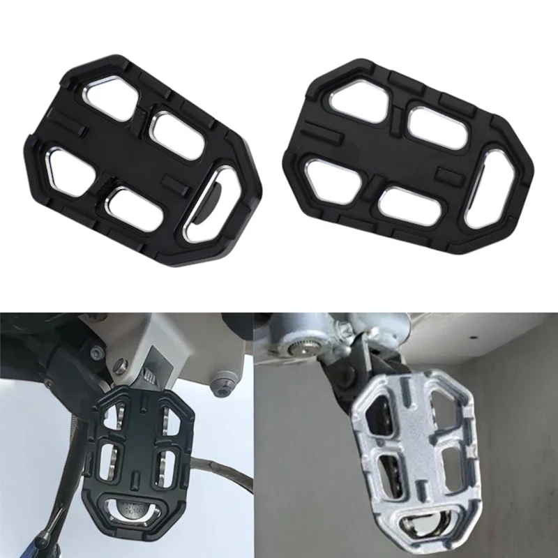 1 Pair CNC Foot Peg Extender Pedal Rest Black For BMW R1200GS R1250GS G310GS S1000XR F750GS F850GS R Nine T Scrambler Urban