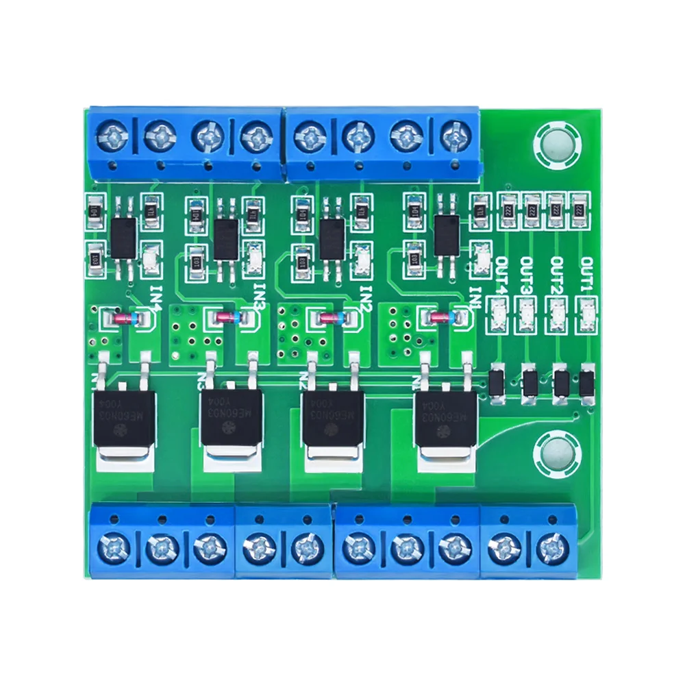 4-drożny moduł izolacyjny transoptora Mos Pwm 3-20V 10A Fotoelektryczny izolator Houder Rail Plc Drive Motor Board