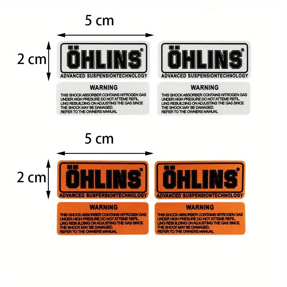 2 Farben reflektierende OHLINS Suspension Shock Aufkleber Motorrad Fahrrad Modifikation Aufkleber Fahrrad Aufkleber reflektierende Aufkleber