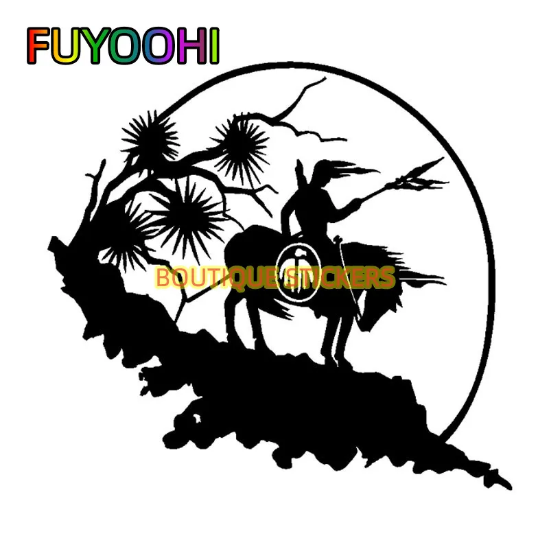 

Красивые наклейки FUYOOHI, интересные наклейки с изображением храброго воина для автомобиля, кузова автомобиля, велосипеда, внедорожника, KK, наклейки, аксессуары