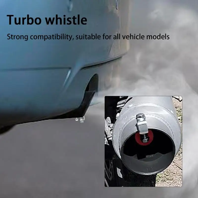 Exhaust Whistle Lightweight Aluminum Alloy Exhaust Pipe Roar Maker Turbo Sound Whistle Exhaust Muffler Tailpipe Blow Off Valve