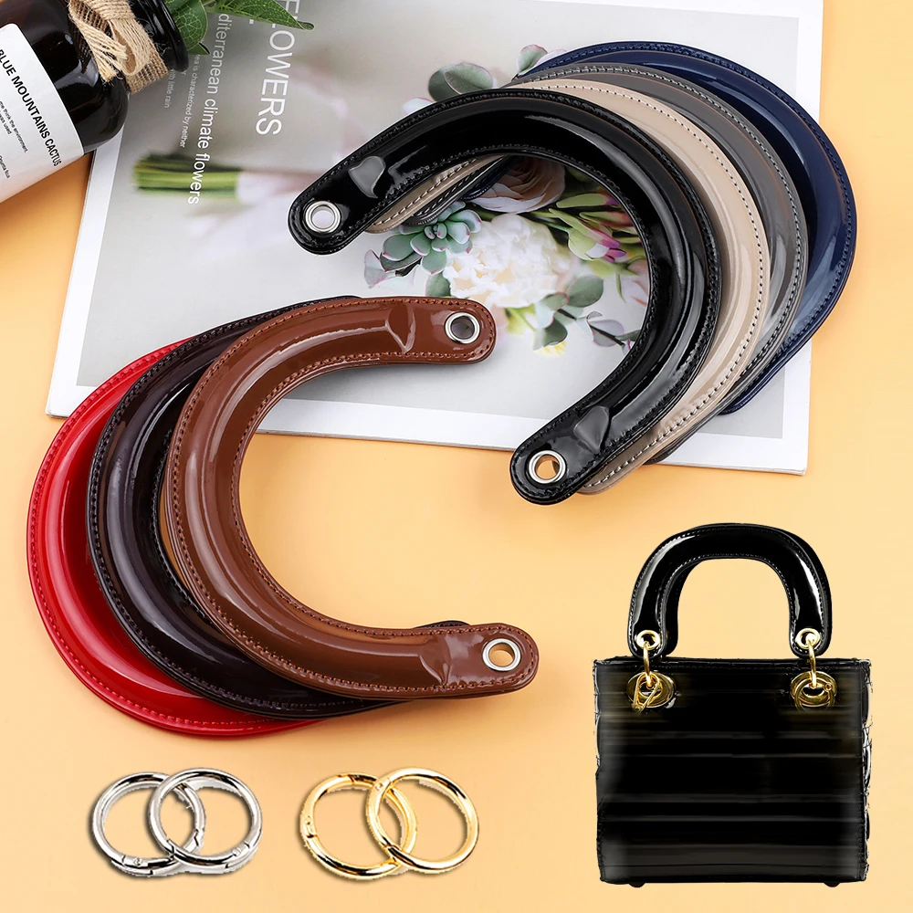 Afneembare Tas Handgrepen Diy Handgemaakte Kunstmatige Pu Lederen Handtas Handvatten Voor Vrouwen Luxe Handtas Vervangende Riem Accessorie 1Pc