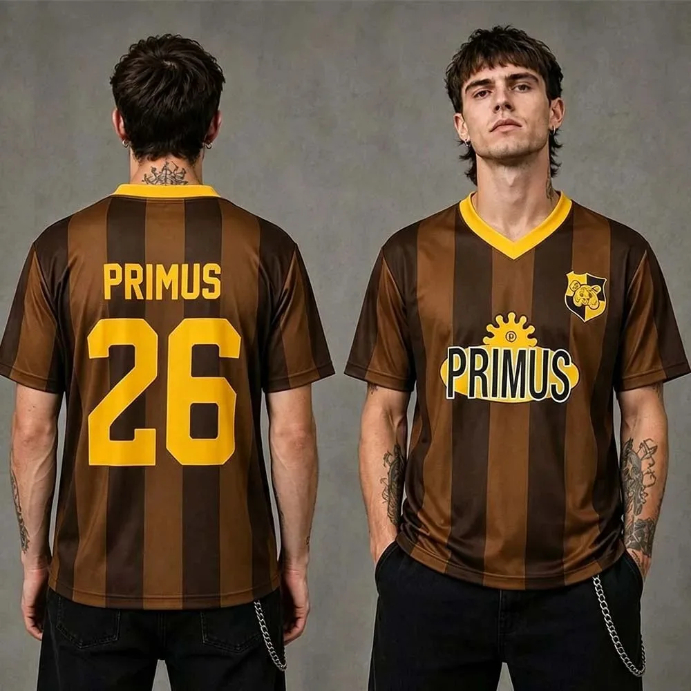 Summer Primus Europe and UK 2026 Tour Football Jersey Men Women Soccer Tees Short Sleeve V-neck Fashion Loose T-shirt Print Tops