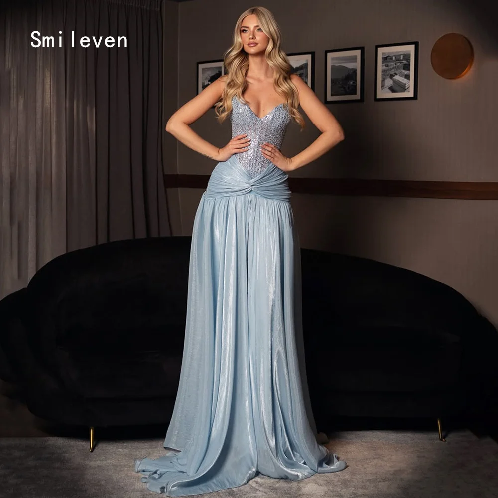 Smileven Luxury Shining A Line Evening Dress Beading Elegant Formal Prom Dresses Noval Sweetheart Party Gowns Customized 2026