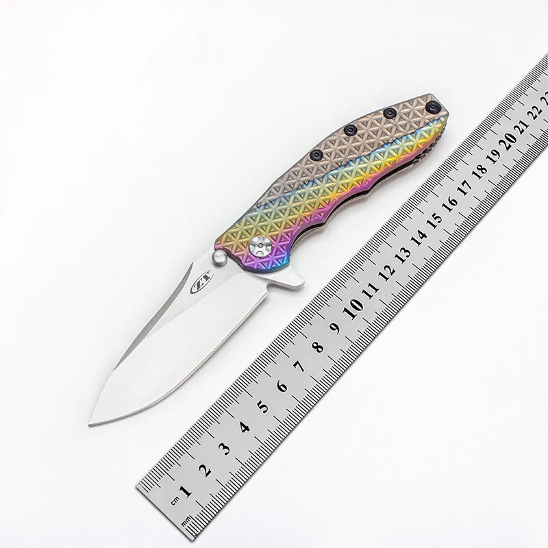 Chung kui fez zt0562 facas dobráveis personalizadas alça completa ti m390 faca tática de bolso edc equipamento ao ar livre ferramentas sobrevivência