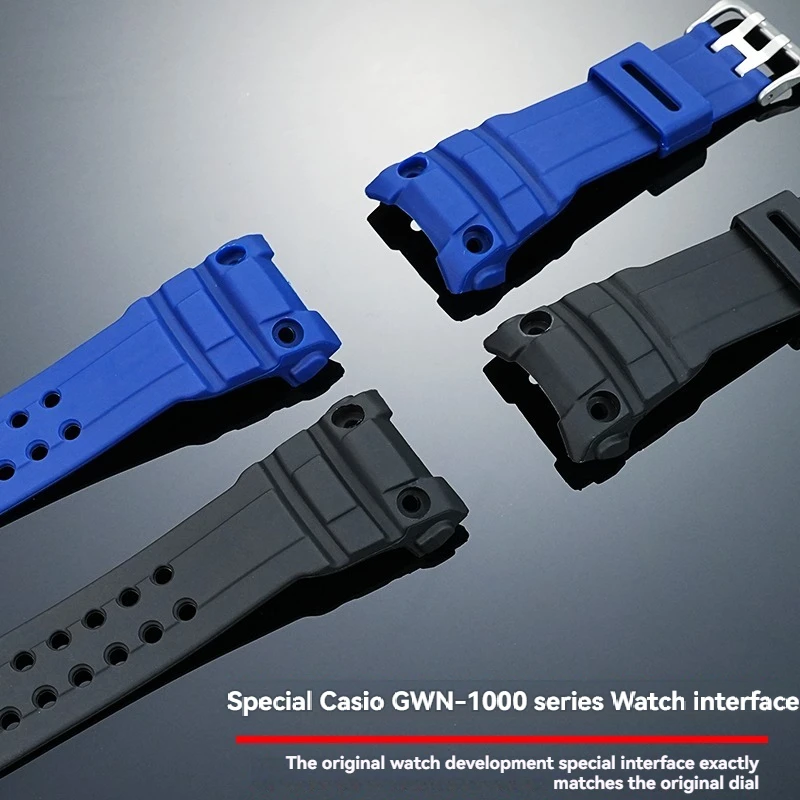 Сменный ремешок для часов Casio GWN-1000B/GWN-1000 Gulfmaster, мужской водонепроницаемый ремешок из смолы, модель 5371, прочный резиновый браслет