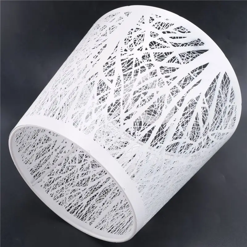 A44I-Small Lamp Shade,Barrel Metal Lampshade With Pattern Of Trees For Table Chandelier Wall Lamp