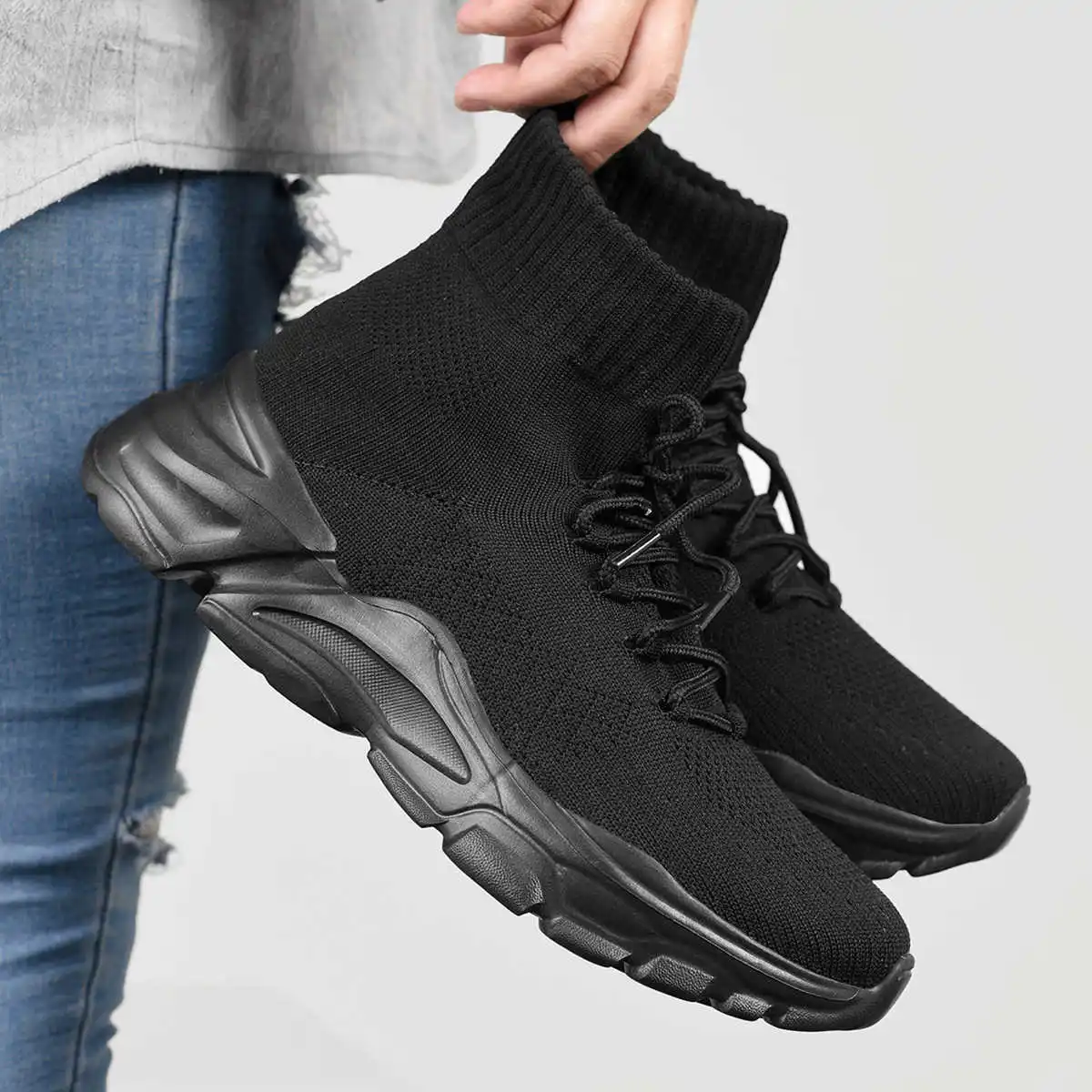 Botas con cordones de altura clave para mujer, botas deportivas para gimnasio, productos al por mayor para zapatillas de deporte de negocios, informales, más baratas