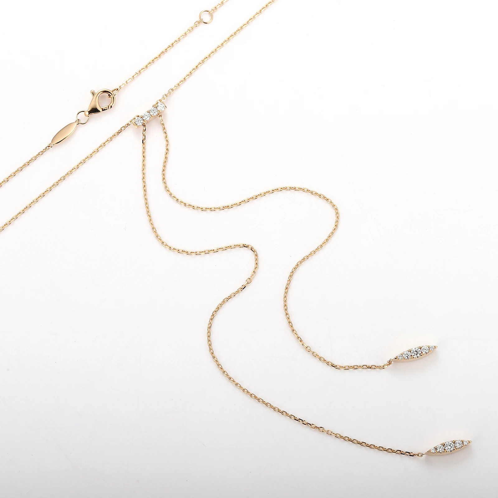 

Provence 18K Moissanite Necklace for Women Solid Gold Choker Necklace for Girl AU750 Luxury DIY Custom Jewelry