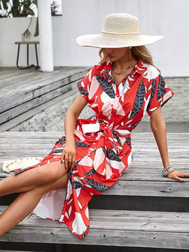 Damen Slim Fit Sommer Dr Cross-Border Knöchellang Single Button Dr Faionable Ele Vielseitig Mitteldünn