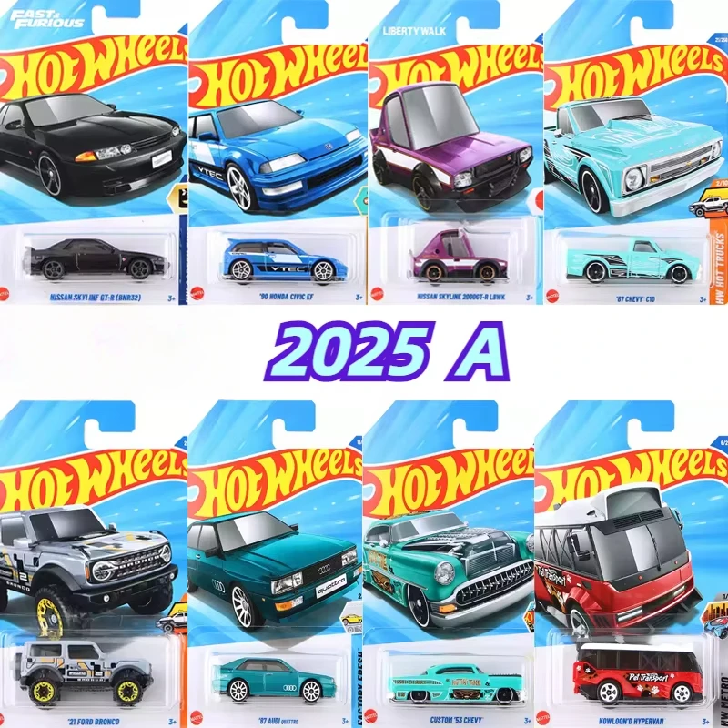 

Original Hot Wheels Car Boys Toys 1/64 Diecast Vehicles Batman Nissan Skyline Tesla Model Audi Quattro Alpha Pursuit Honda Civic