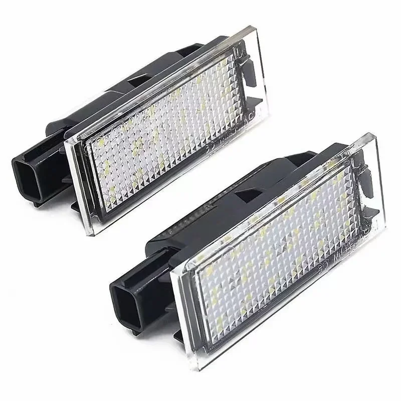 2pcs 6000K White Led Tail Number License Plate Light No Error For Renault Clio 3 Megane Twingo Tigra Twizy Kadjar Kangoo Canbus