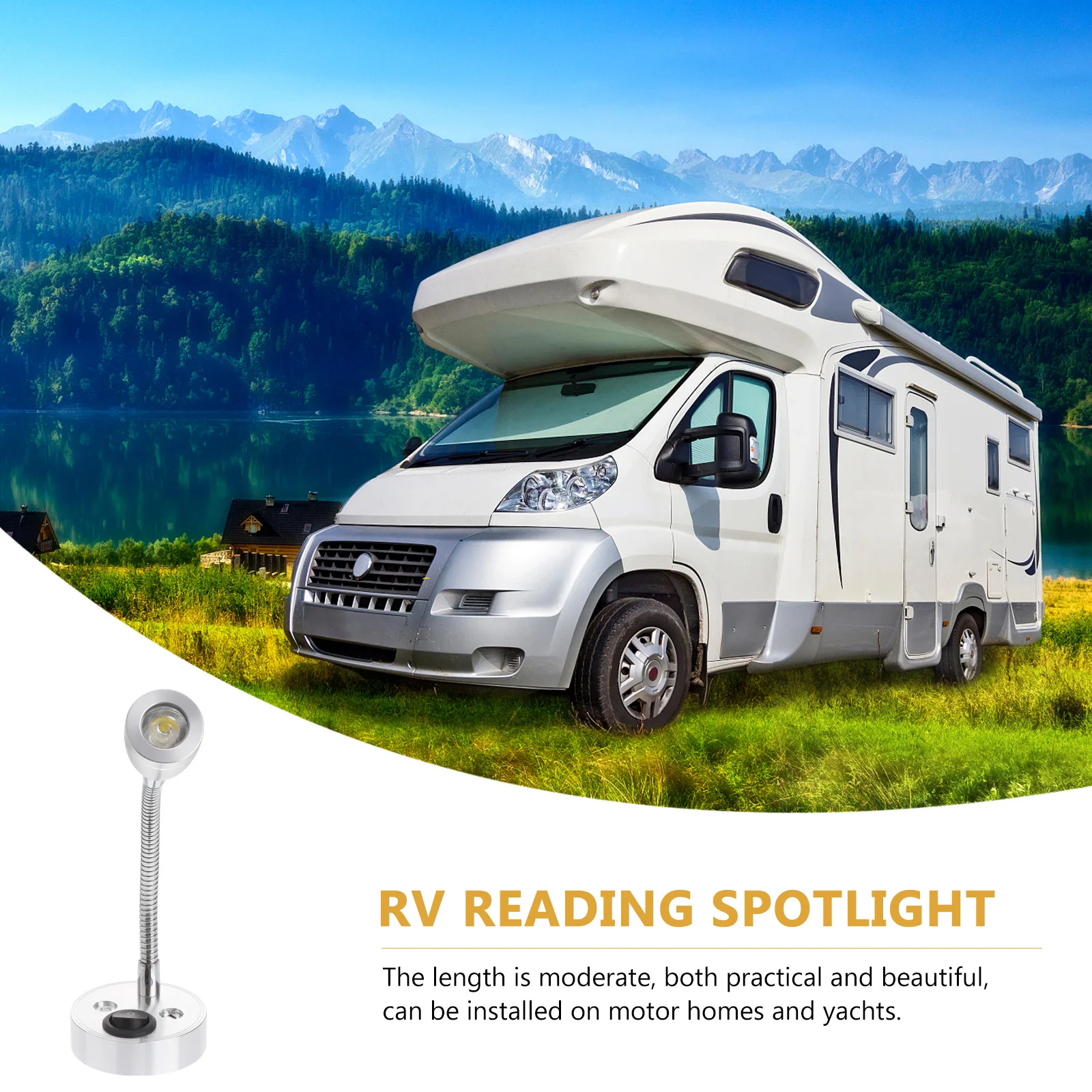 

2PCS LED Lamp Bedside Light Silver Double Desk Lamps Creative Spotlight Flexible Aluminum Material Comfortable
