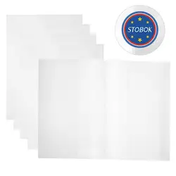 Couvertures de Protection pour manuels, couvertures de livre réutilisables, transparentes, imperméables, 5 pièces