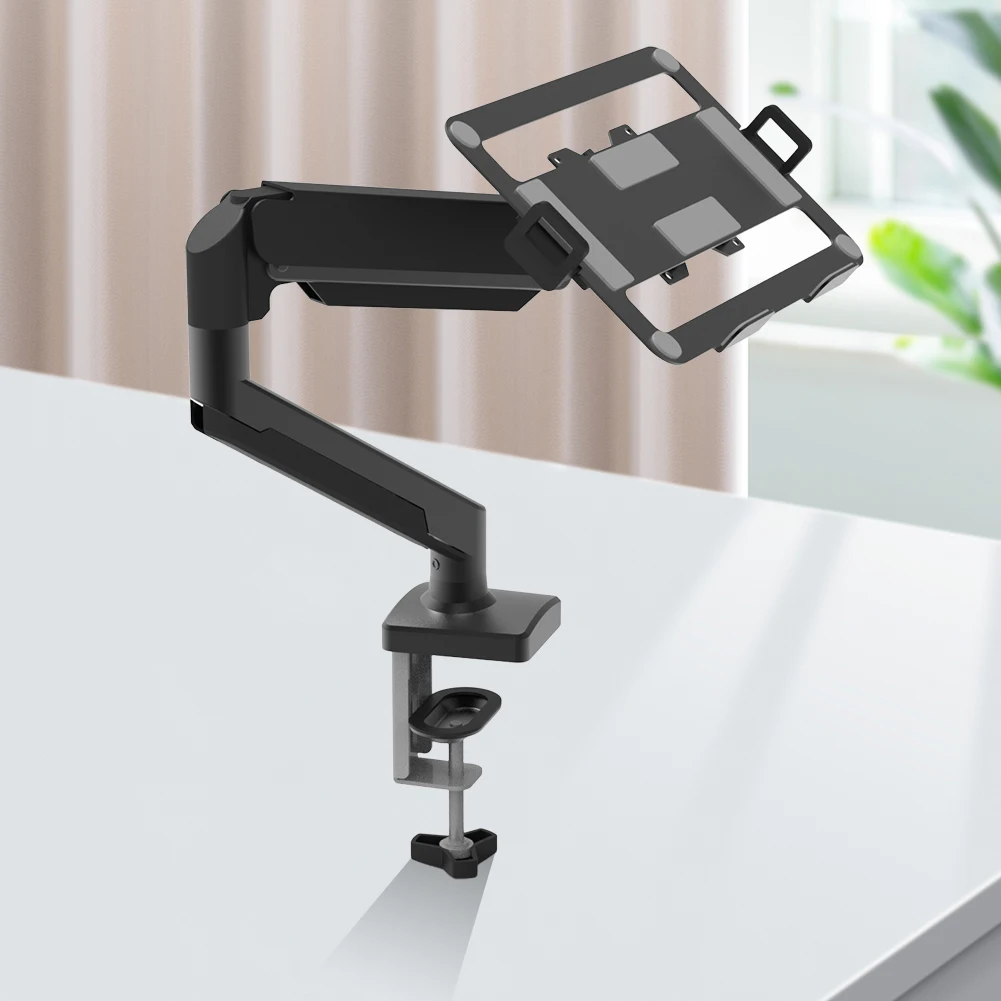 Laptop Arm Mount Fully Adjustable Laptop Desk Mount Holds 2-9kg Laptop Tray Stand Clamp-on Grommet Mounting Fits Up To 17.3 Inch