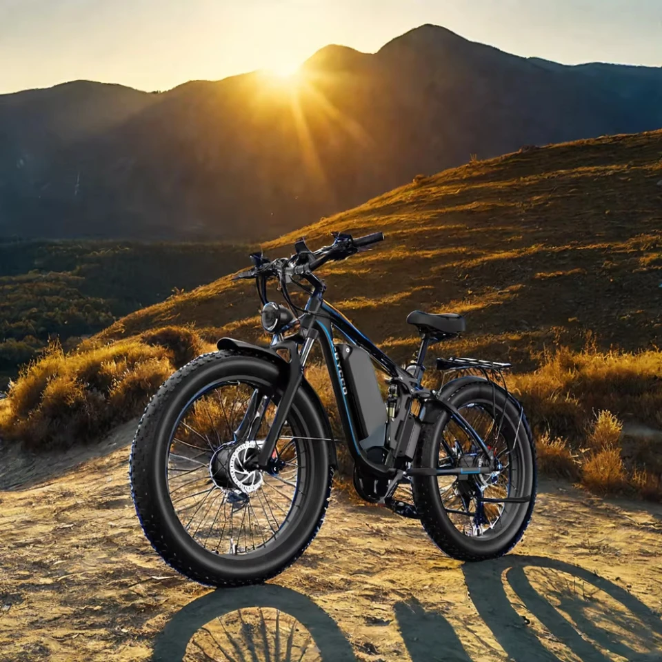 EB-7PRO Electric Bike 52V 32AH Battery 4000W Dual Motor 55km/h E- bicycle Off-Road Full Suspension 26 Inch tire Electric bicycle image 4