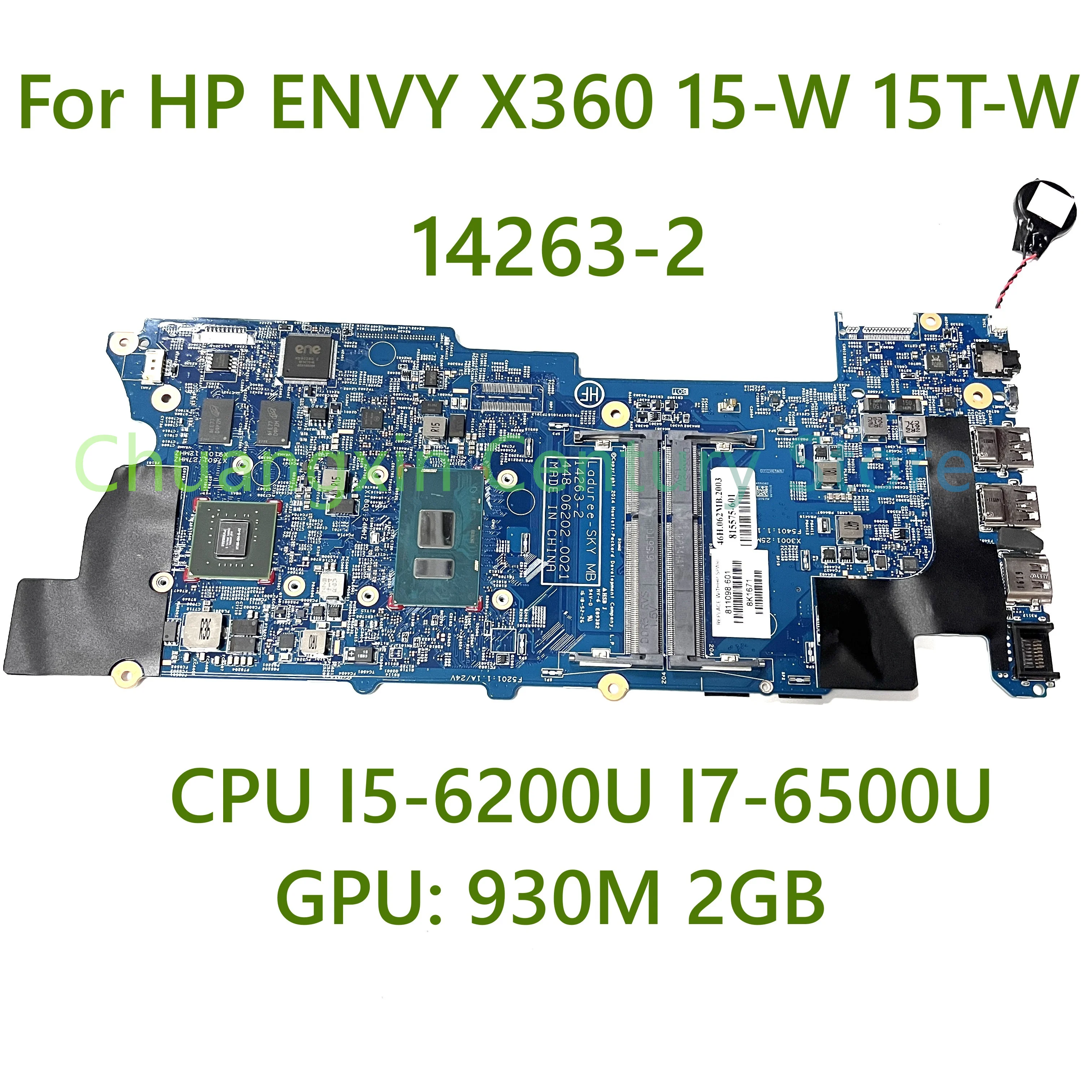 811098-1 For HP ENVY X360 15-W 15T-W Laptop motherboard 14263-2 with CPU I5-6200U I7-6500U GPU: 930M 2GB 100% Tested Fully Work