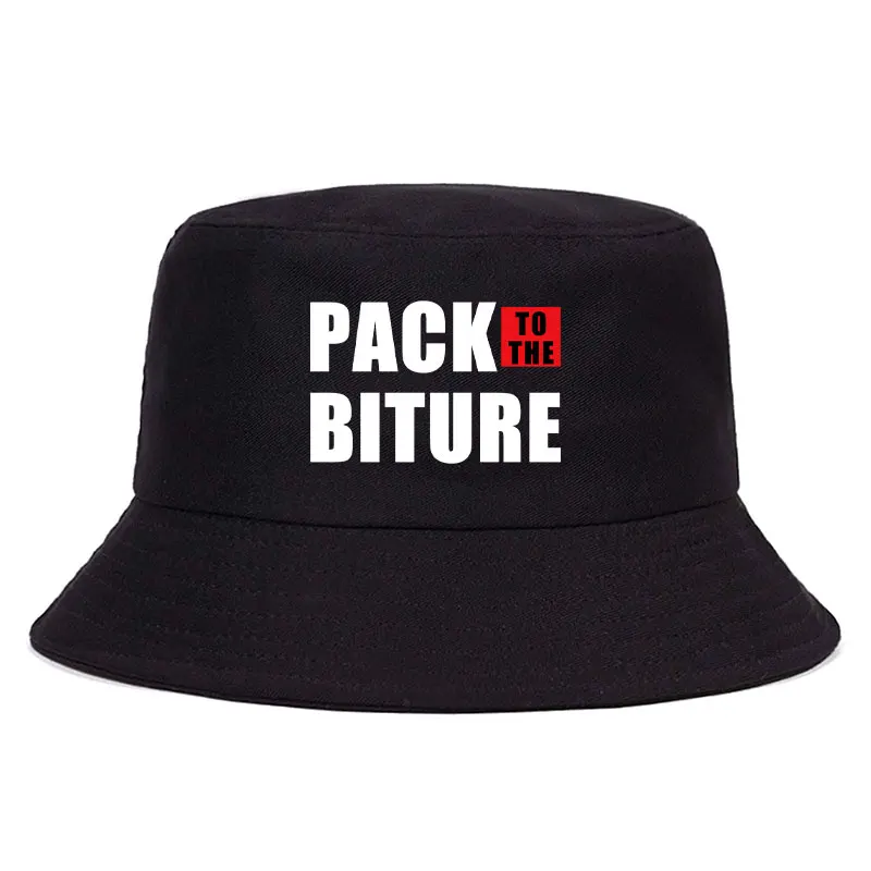 Pack To The Biture Print Summer Reversible Bucket Hat Unisex Adult Daily Sun Visor Fisherman Cap Girl Boy Beach Travel Cool Bob