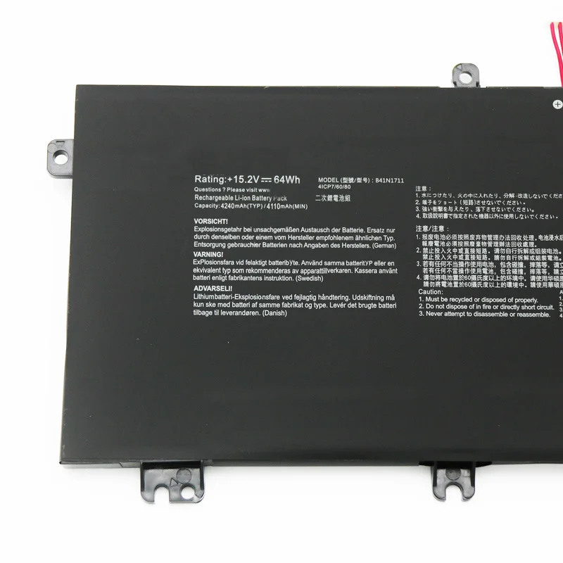 Imagem -06 - Bateria B41n1711 do Portátil de 15.2v 64wh para Asus Rog Strix Zx63 Zx63vd Zx73vm Gl703 Fx705d Fx705 Gl503ge Gl703vm Gl703vd Gl703ge