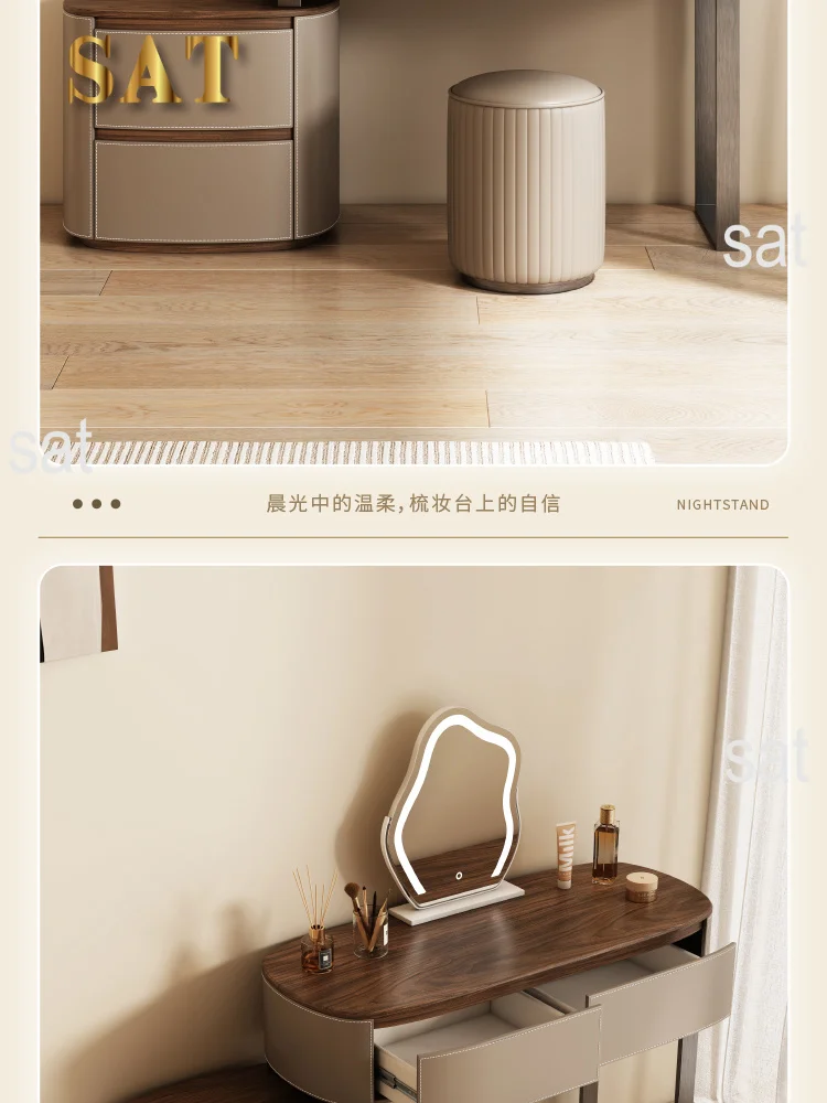 & Luxury Rustic Vanity Makeup Desk Shelf Dresser Dressing Table Makeup Vanity Design Girls Storage Home Furniture Accessories