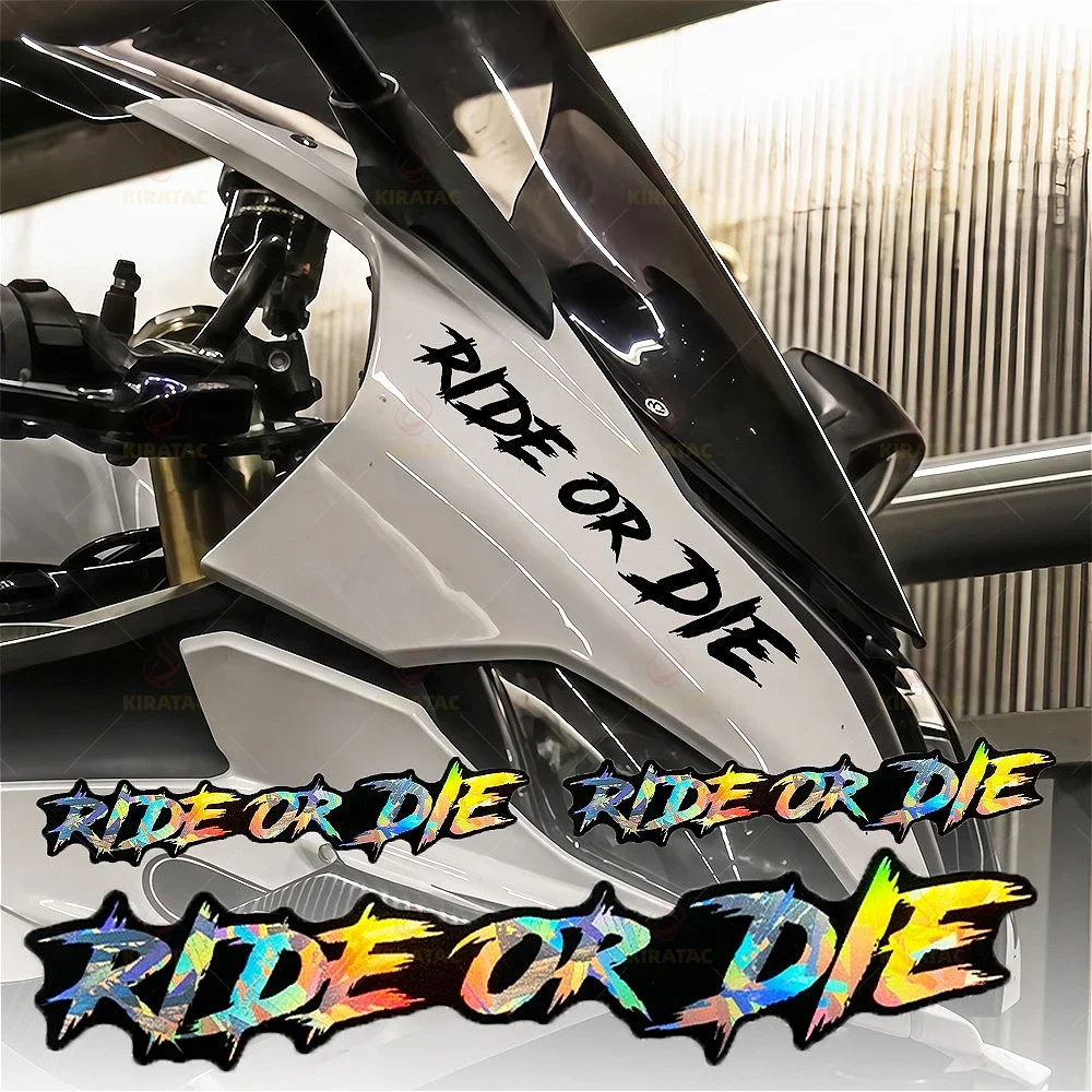 3PCS Funny RIDE OR DIE Motorcycle Helmet Sticker Waterproof for DIY Motorbike Bike Fairing Fuel Tank Tailbox Scooter Vinyl Decal