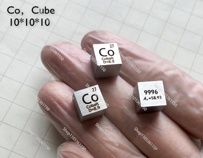 Metal Cobalt, Periodic Table Cube 10mm Average Weight 8.8g Co 99.96 Cobalt Cube, Metal Cobalt