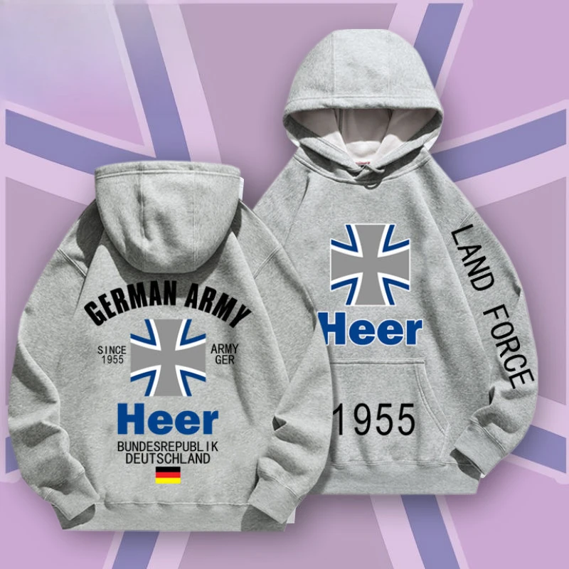 

Свитер с капюшоном с гербом национальной военной армии Германии, мужской и женский повседневный свободный пуловер, осенне-зимний топ