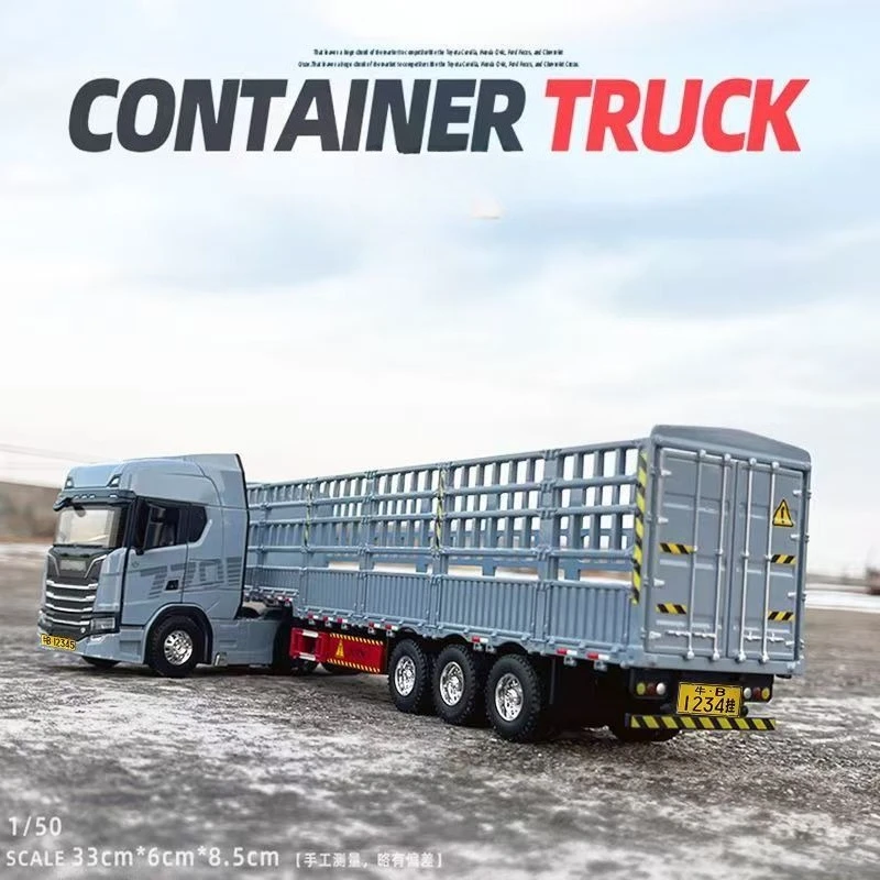 

Масштабная модель грузовика SCANIA 1:50, большая реалистичная инженерная машина из сплава, идеальный подарок для мальчиков на Рождество или день рождения