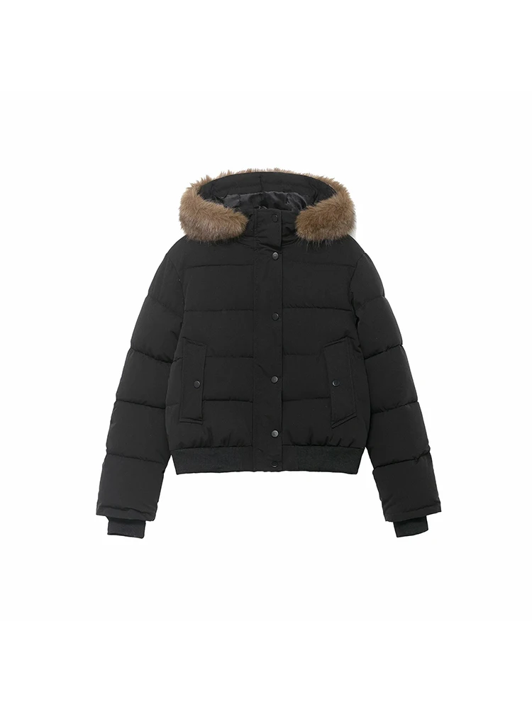 

Женская новая осенне-зимняя меховая куртка с капюшоном, женская верхняя одежда, тонкие короткие парки с хлопковой подкладкой, женские пальто на хлопковой подкладке