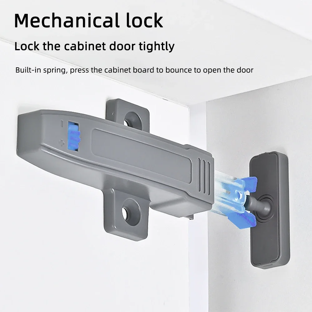 

Cabinet Door Rebounder,Snap Lock Adjustable Cabinet Catches,ABS Silent Closing Damper Buffer for Wardrobe Furniture