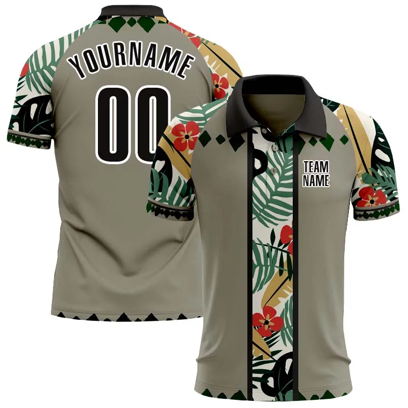 Summer Shirts Women For Men Plant And Flower Pattern Polo Shirt 3D Print Golf Shirts Personalized
