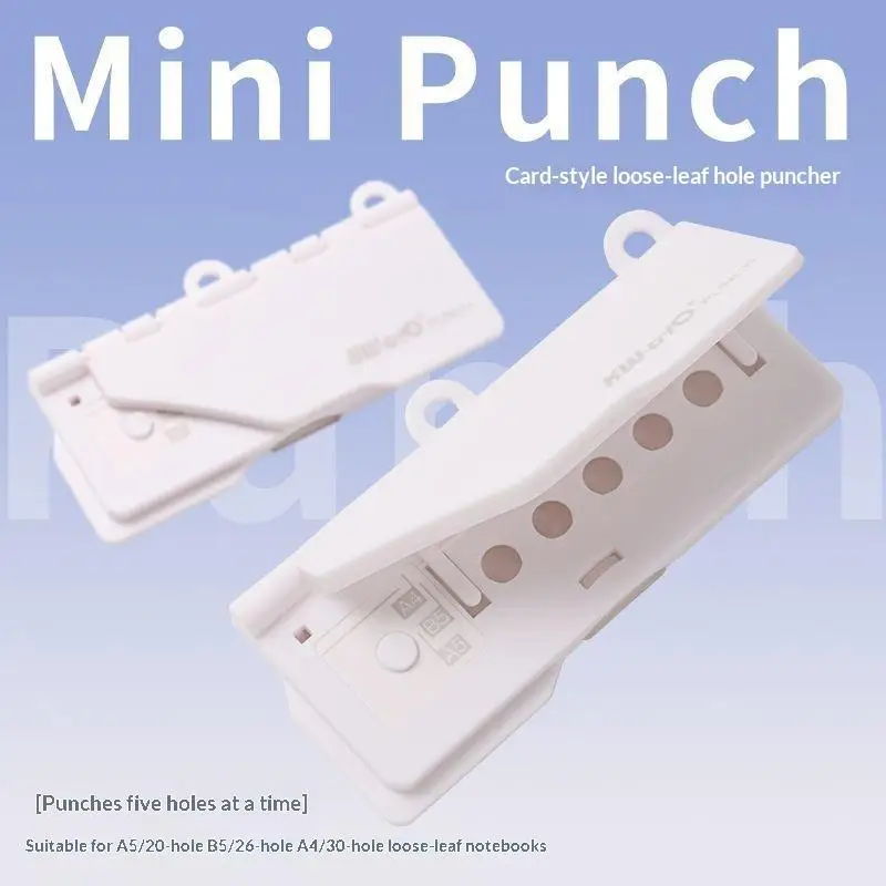

[k]1Pcs Portable Handcraft Making Tool Lightweight 5-hole Punching Machine Suitable For Punching Paper Student Hand Tool