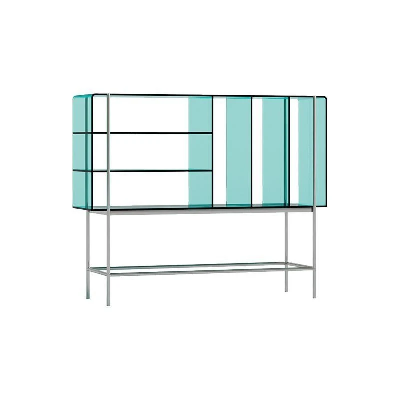 

Medieval style home floor-to-ceiling multi-layer shelves, modern Internet celebrity designer acrylic, storage wall shelves