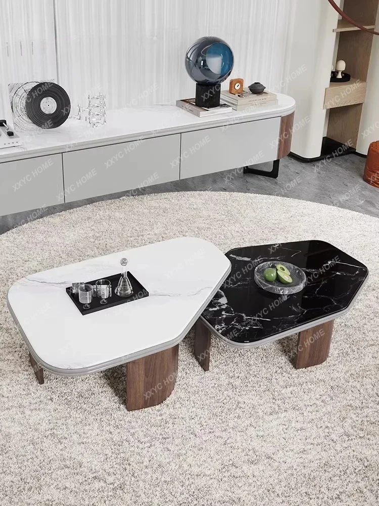 Simple modern light luxury size coffee table creative special-shaped coffee table