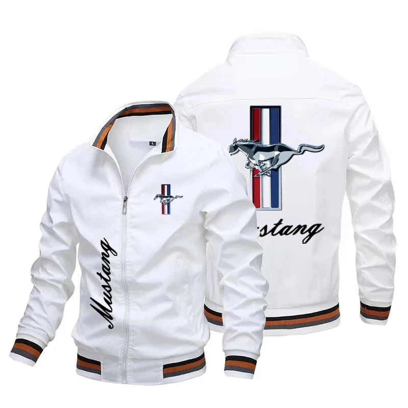 2024 Spring and Autumn New Product Hot Selling Ford Mustang Logo Men\'s Jacket Fashion High Quality Super Large Motorcycle Race