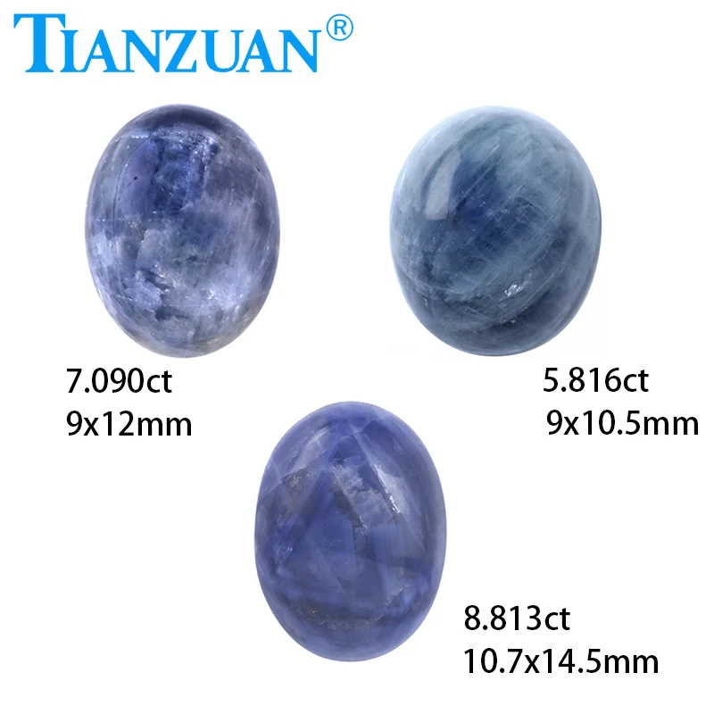 

Natural Sapphire Blue Color Oval Shape Cabochon Cut Natural Corundum Filled Sapphire Loose Gem Stone with NGIC Certified