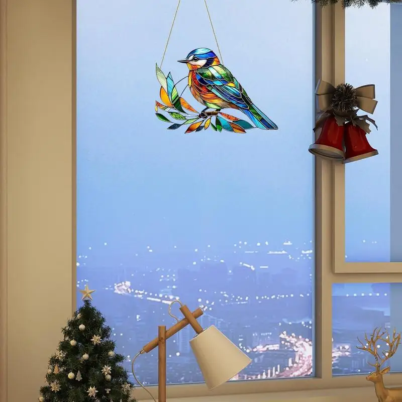 Bird Sun Catcher Hangable Window Wall Decor Window Decoration Sun Catcher Colorful Window Ornament Sun Catchers For Home Wall