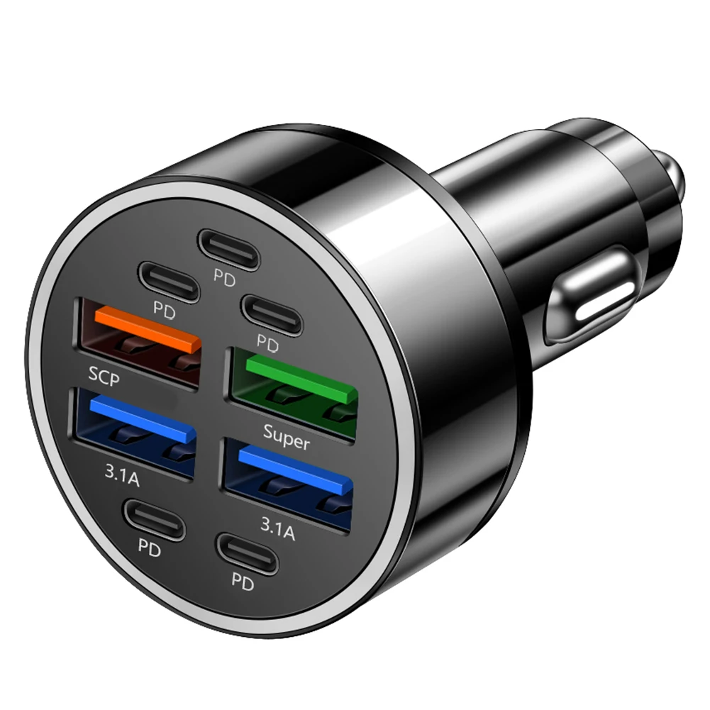 

Efficient Car Charger For Phones Car Charging Hub 5PD 4USB Charger Intelligent Charging Technology For Phone 8-14 Series