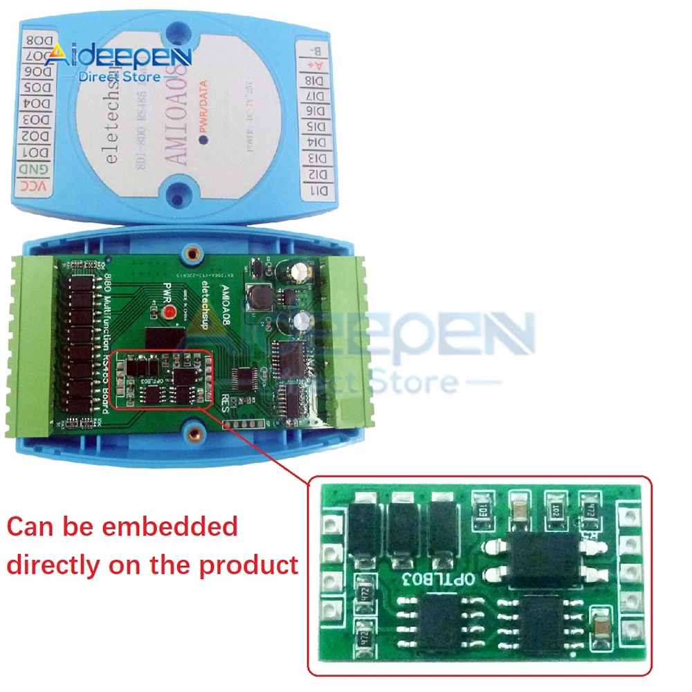 1 pces de grau industrial rs485 para ttl232 uart módulo isolado da proteção contra surtos de comunicação para o plc mcu fpga