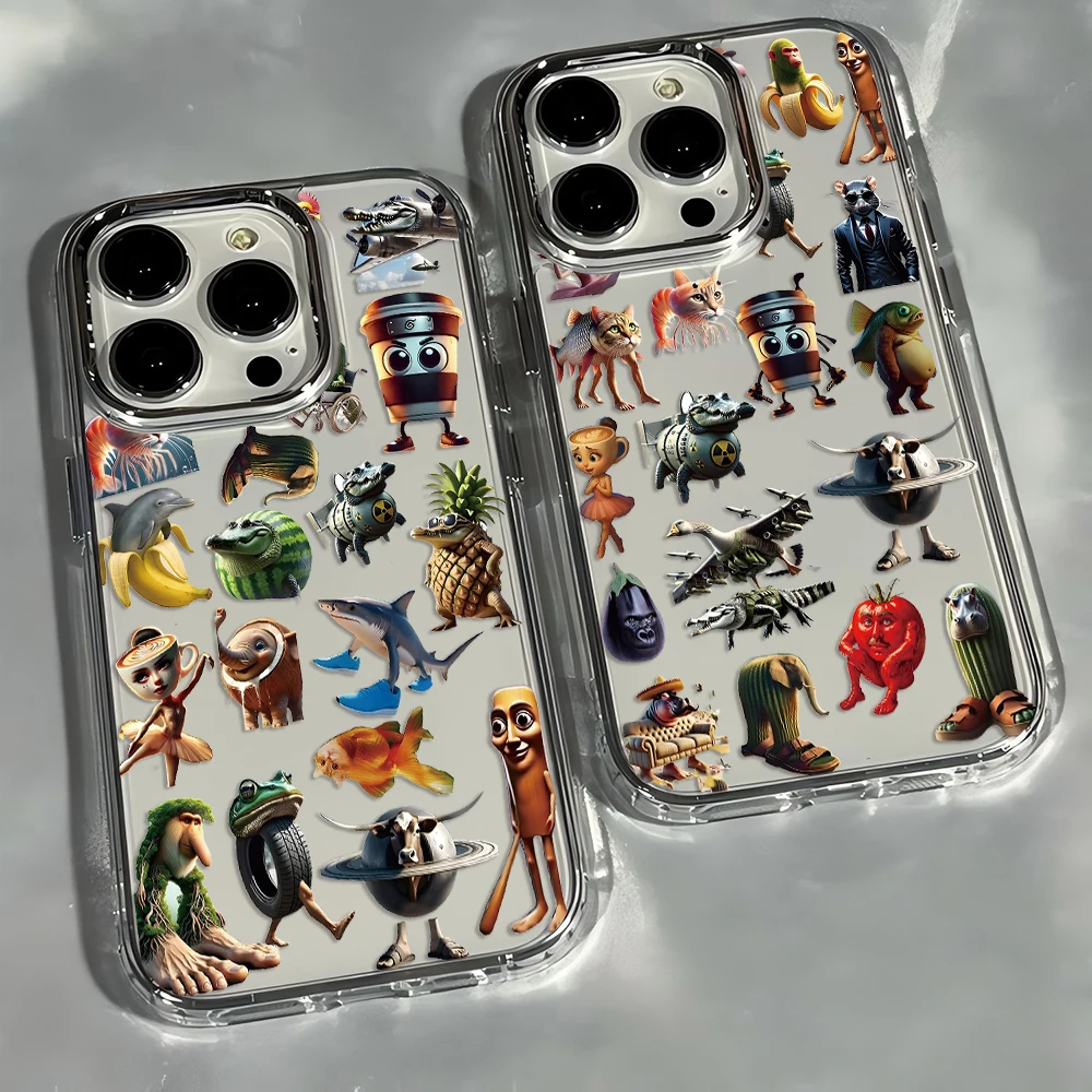 

Interesting fusion animals Plating Phone Case for OPPO Realme 14 12 13 11 C75 C65 C63 GT3 C55 C33 31 Narzo 50 C35 Pro Plus 4G 5G