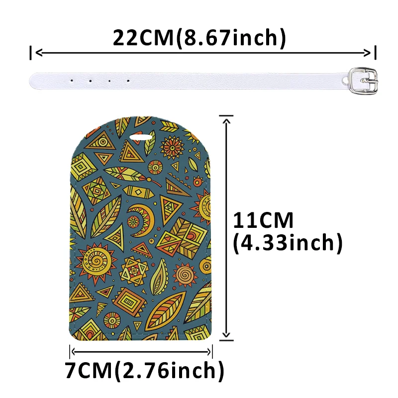 Abstract Art Luggage Tags Personalized Suitcase Tag Airplane Travel Useful Accessories Privacy Cover Luggage Label