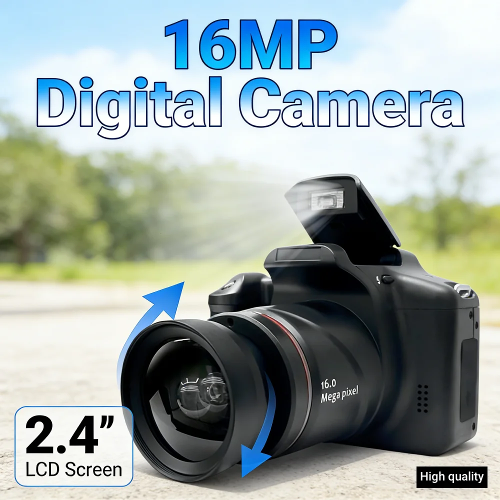 16MP Digitalkamera mit 2,4 Zoll LCD-Bildschirm Camcorder 16-facher Digitalzoom Videorekorder für Fotografie und Video