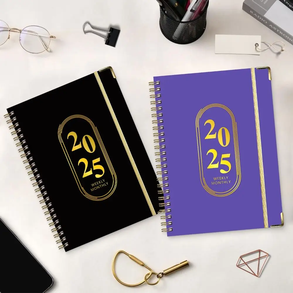 

A5 2025 Agenda Planner Notebook 71 Pages Soft PU Cover 2025 Journal Notebooks Creative Multifunction 365 Days Notepad Student